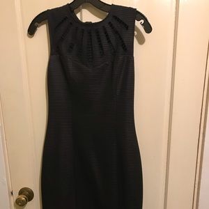 Guess, black mini dress with cut out details on chest